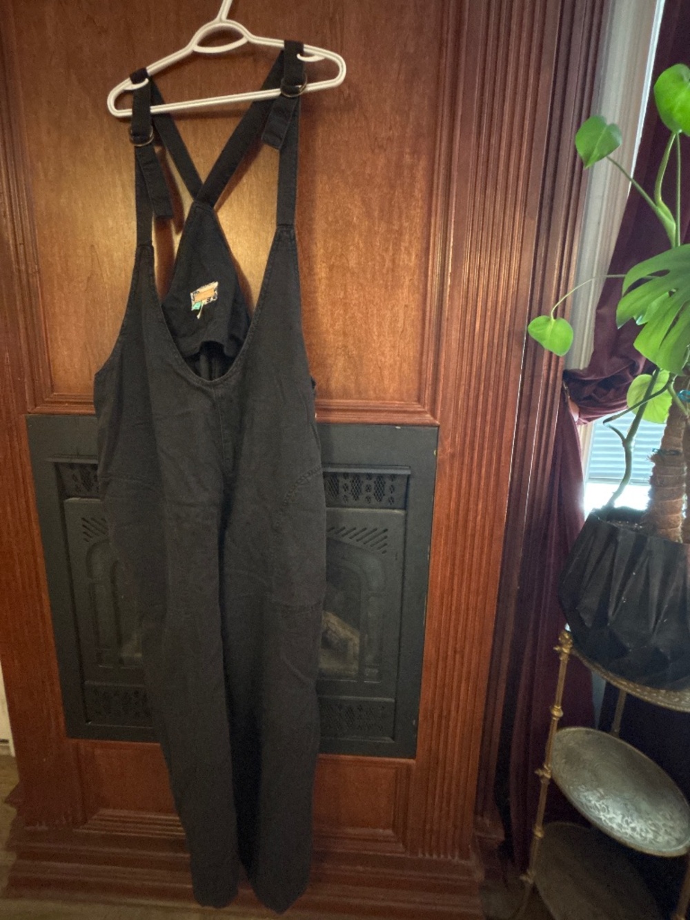 Anthropologie Pilcro denim pinafore jumpsuit NWT 2X black